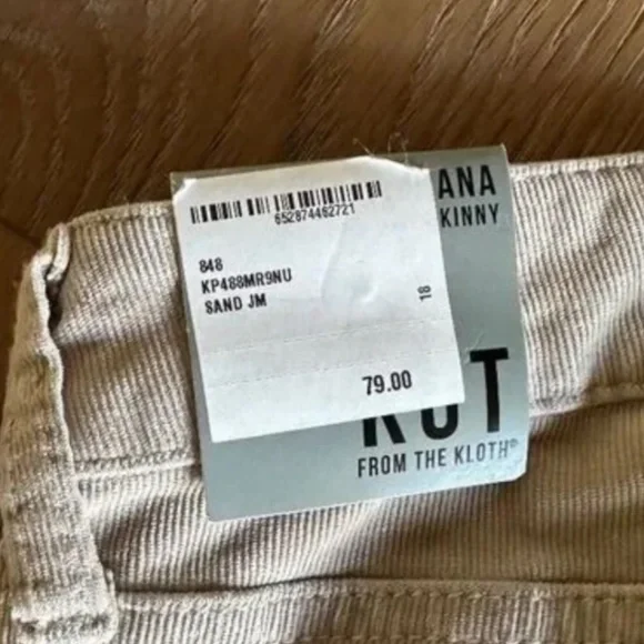 KUT FROM THE KLOTH Diana Corduroy Skinny Pants in Sand - Picture 4 of 11